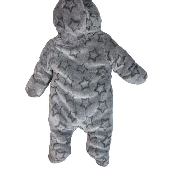 "WONDER NATION" PRAM, SOFT PILE, HOODED, NEW, 0-3 MOS,1 PIECE OUTER ZIP COAT - Picture 5 of 11